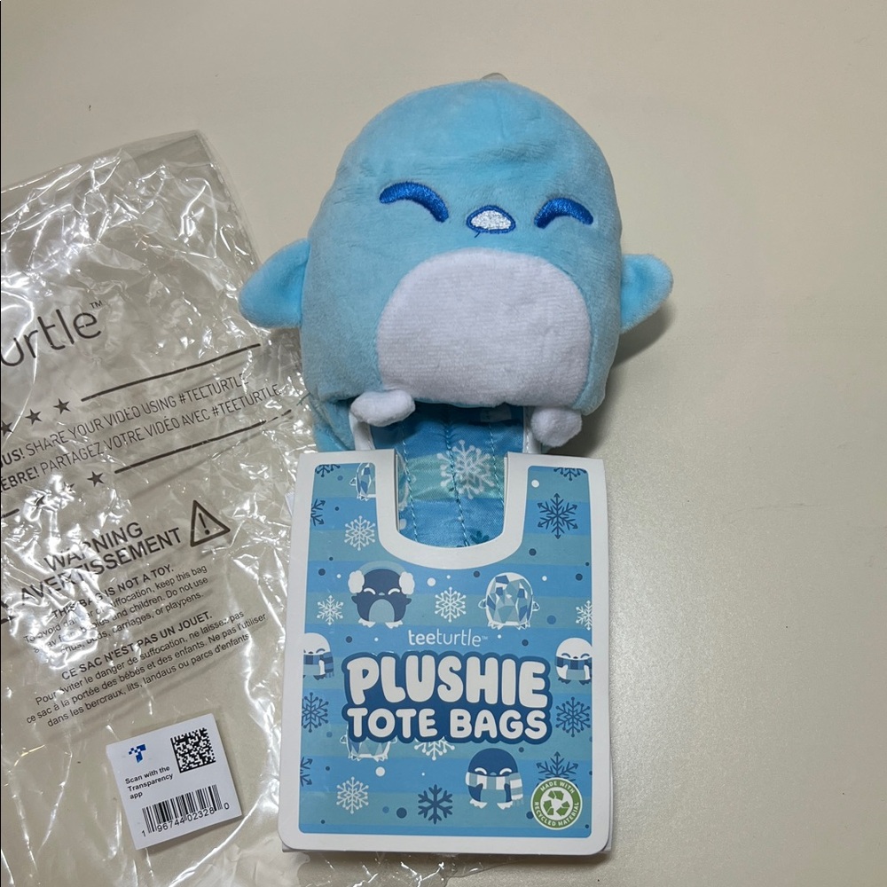 Teeturtle Blue Penguin Plushie Tote Bag
